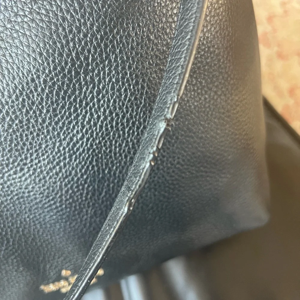 kate spade Black Pebbled Leather Hobo with Gold Hardware
